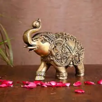 Brass Elephant Statue 